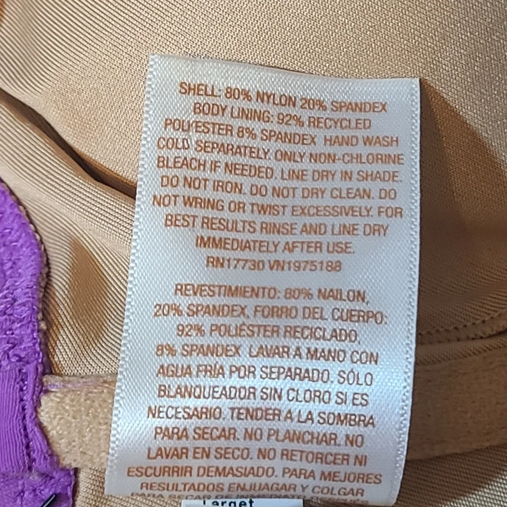 Shade & Shore Purple Women's Bikini Top NWT Size 36B Adjustable Straps Underwire